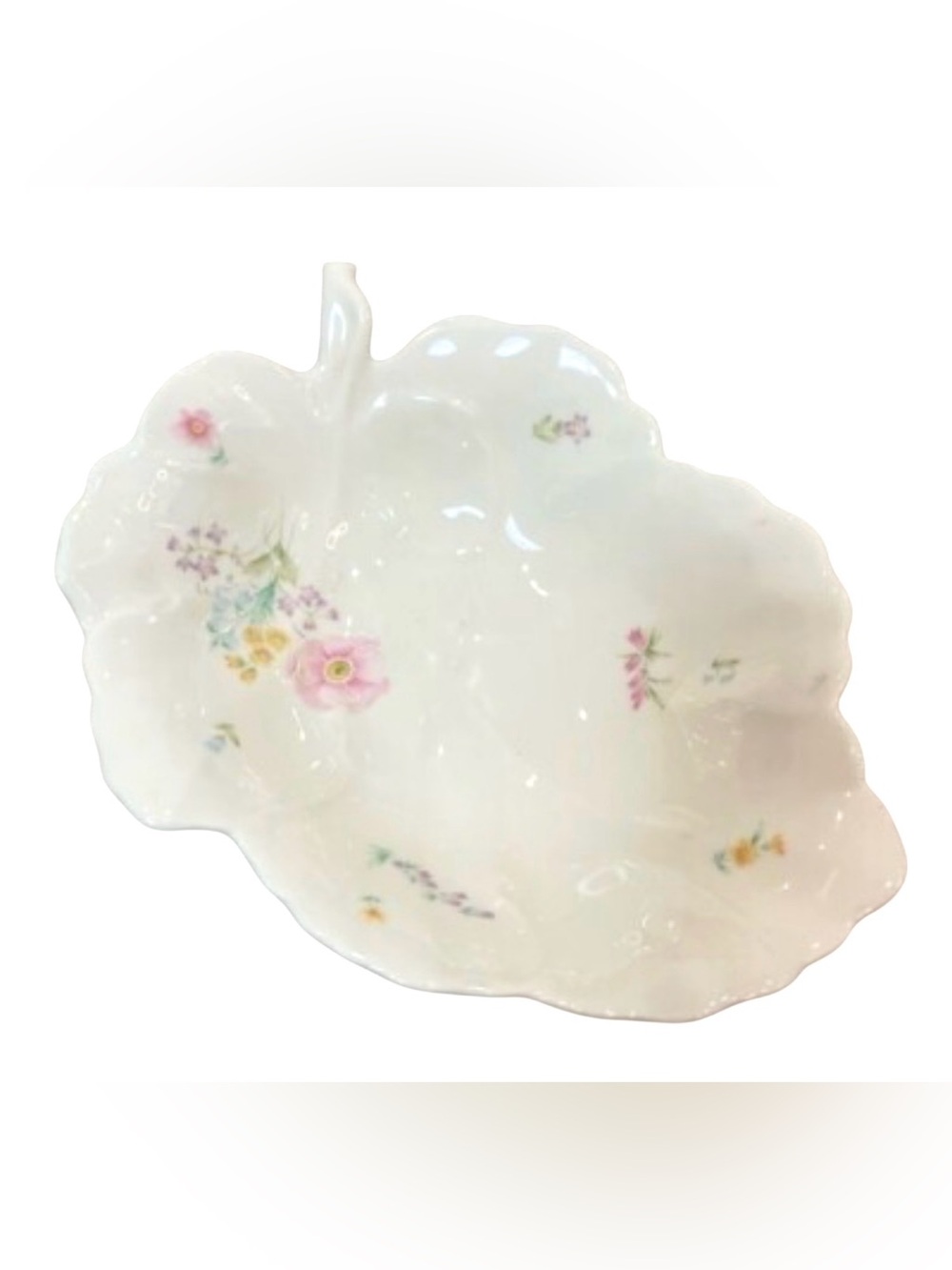 Vintage Mikasa Bone China Gentle Breeze Leaf Trinket Decorative Dish #B2007